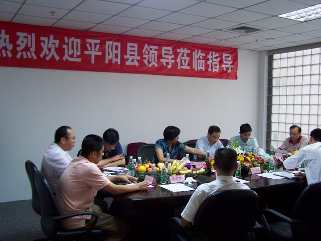 平阳县政府领导对贵宾会动力集团进行考察